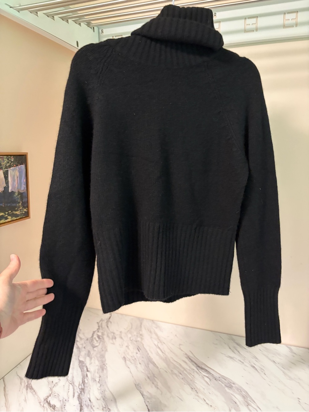Vintage Ann Taylor 100% Cashmere Ribbed Turtleneck Sweater - Medium - Picture 4 of 4